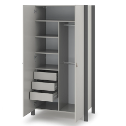 Dulap pentru camera copiilor Maia 960 în culoarea cashmere-antracit